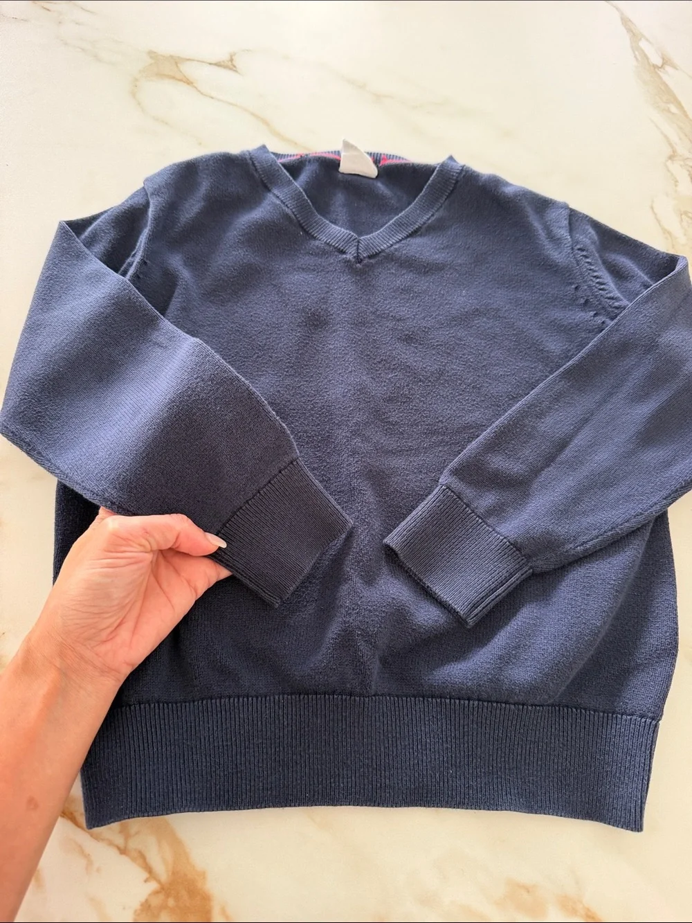 GAP kids  V-Neck Sweater in Navy Blue
